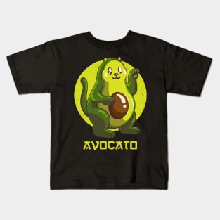 Avocato Avocado Cat Kids T-Shirt